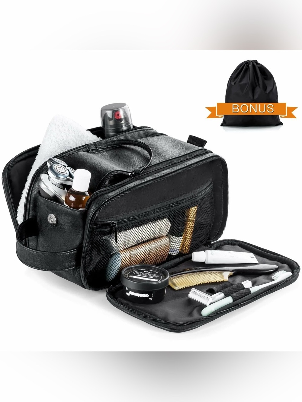 Elviros Men's Travel Toiletry Bag - Travel Shaving Bag